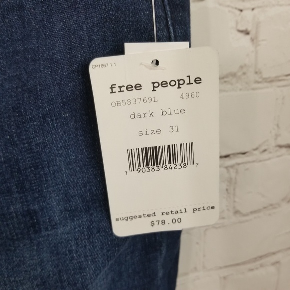 Free People High rise busted skinny Jeans size 31 - Picture 4 of 8